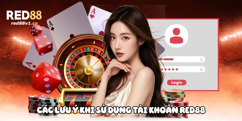 Các lưu ý khi sử dụng tài khoản Red88